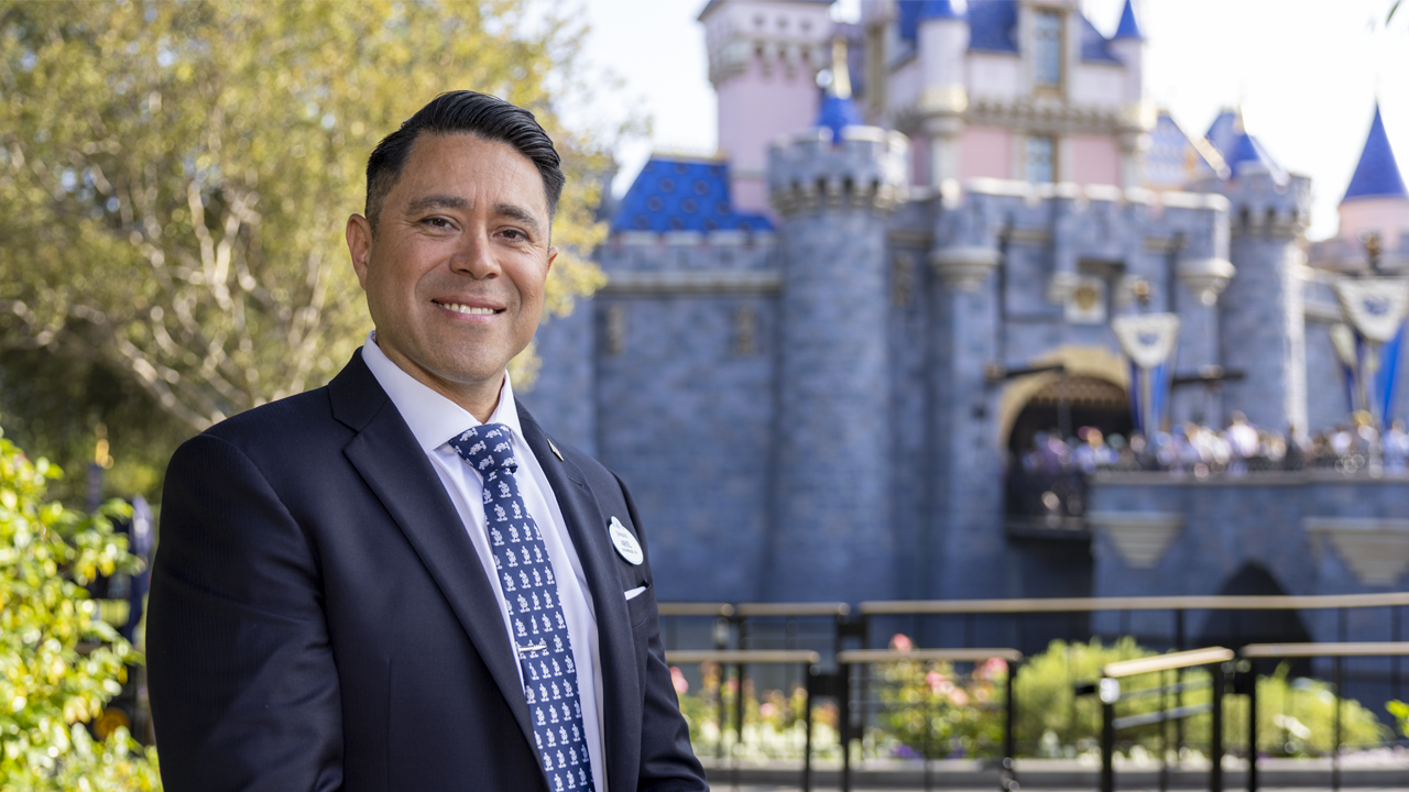 Ariel in front of the castle