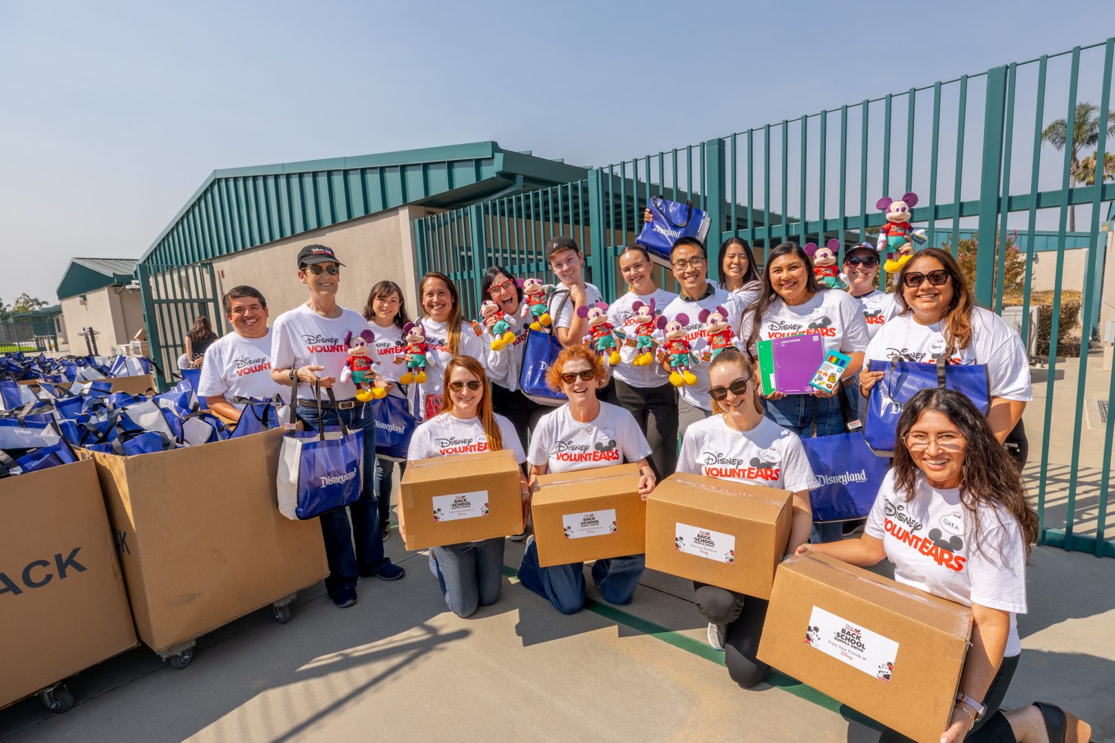 Disney VoluntEARS distribute over 68,000 new school supplies to local elementary schools.