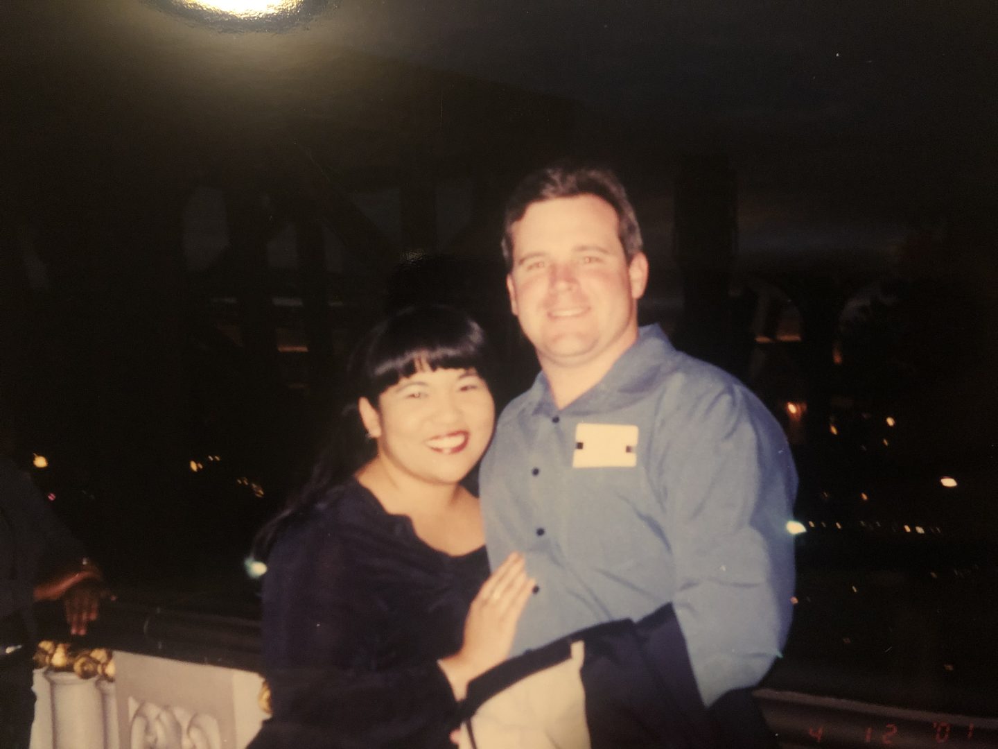 Ken and Christine, newly engaged in 2001.