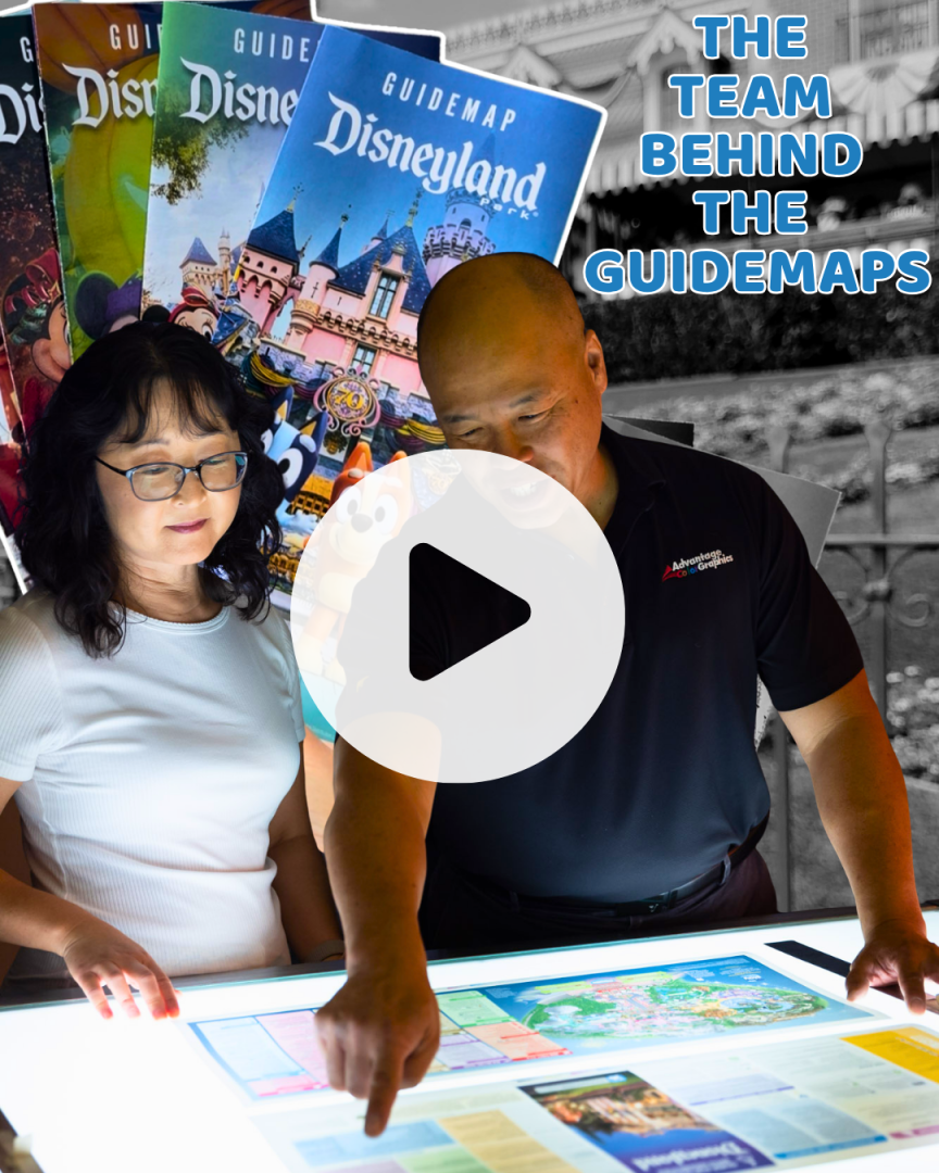 Click the photo above to learn more about Advantage ColorGraphics, and their work printing guide maps for Disneyland Resort.